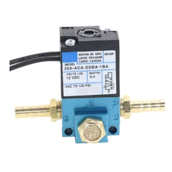 MAC 3 Port Electronic Boost Control Solenoid Valve DC12/24V 35A-ACA-DDBA-1BA With 6MM Tube Fittings Brass Silencer