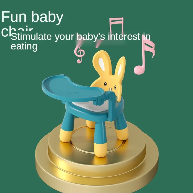 Baby Dining Chair With Plate Children 'S Backrest Chair Dining Table Household Short Bench Small Stool