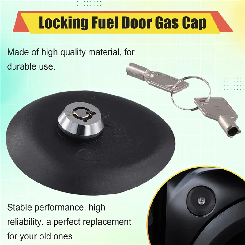 

A33K-For Ford F150 Raptor 2015-2022 Locking Fuel Door Gas Cap W/Locking Fuel Plug BU5Z-9C-268A, BU5Z-9C-268B
