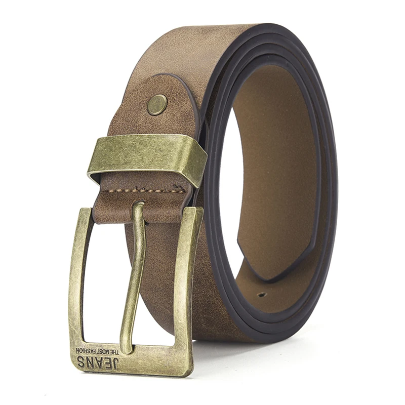 New Men's High-Quality PU Leather Metal Pin Buckle Leisure Business Waistband Fashionable Male Accessory Designer Belt_maomaolike.com