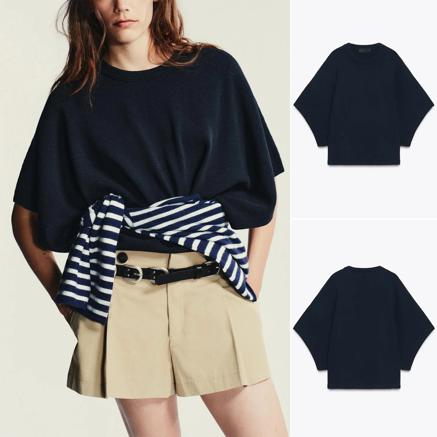 

Autumn New Loose Casual round Ne Knitwear Women's Basic Sle Polyester Fiber ort Sve Comfortable Softn Basic Model