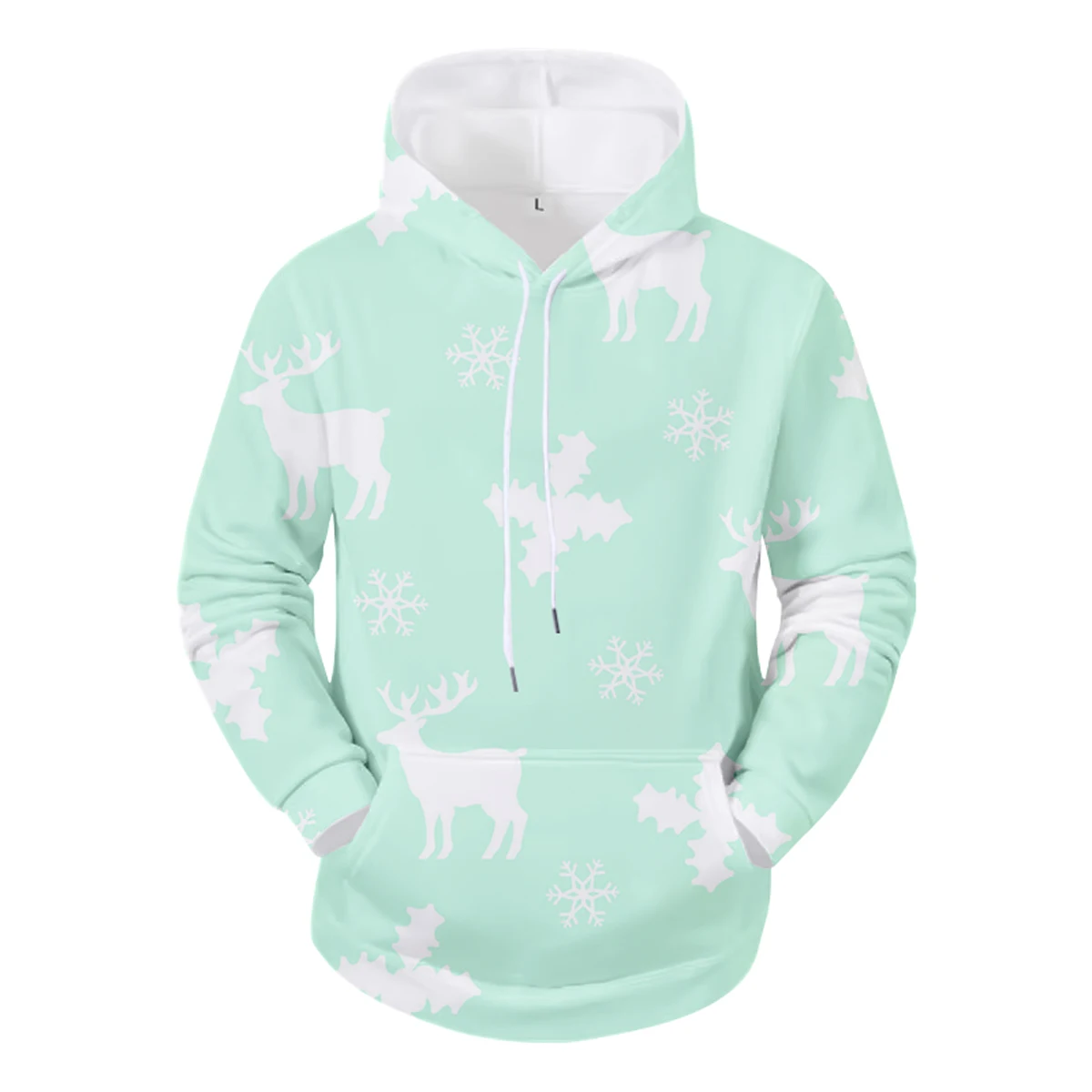 Sudaderas con capucha con estampado personalizado de Navidad para hombre, jerseys de manga larga con estampado de moda informal para primavera y otoño.