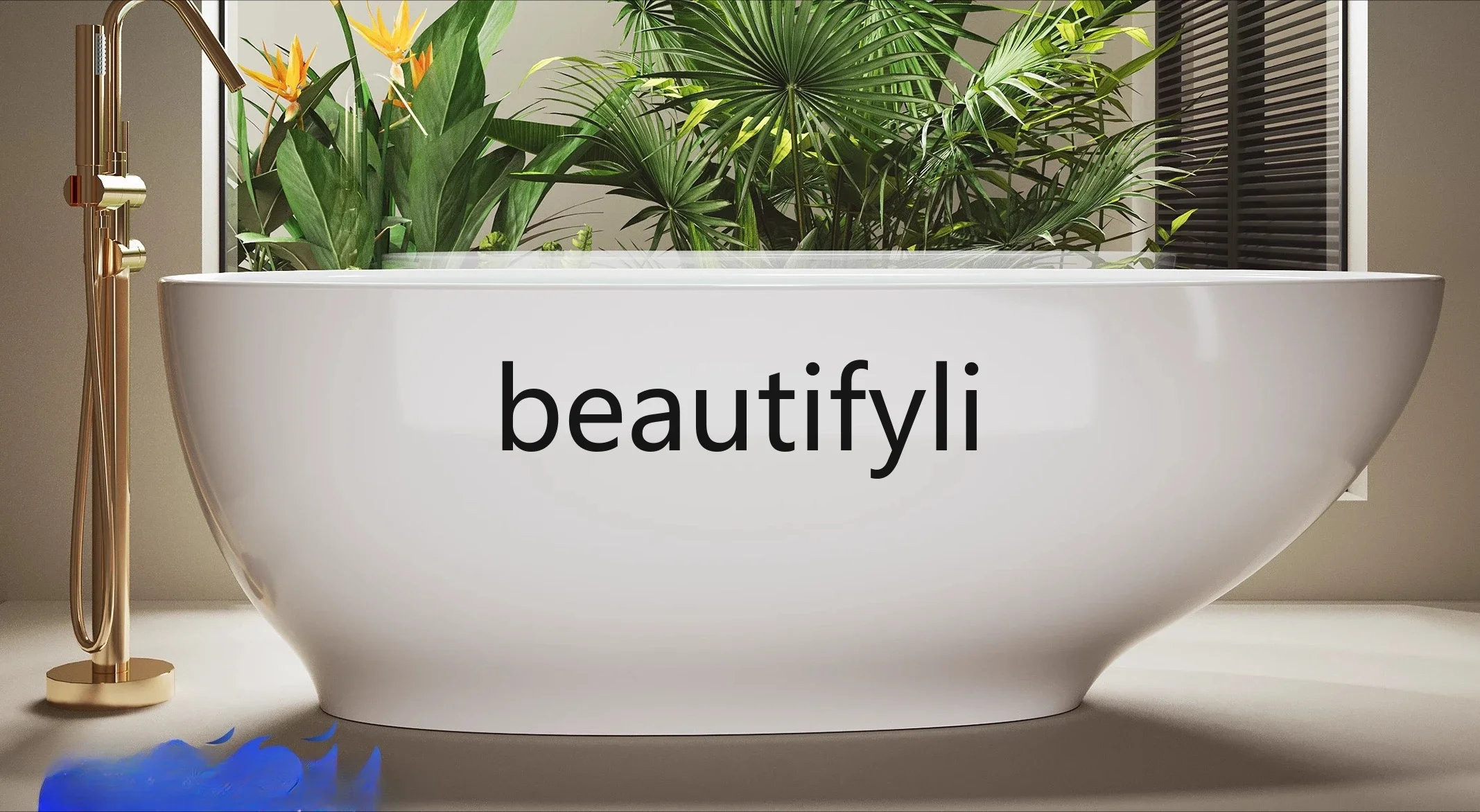 

Free-standing acrylic seamless bathtub Large capacity adult home hotel B & B goose egg-shaped bathtub4593