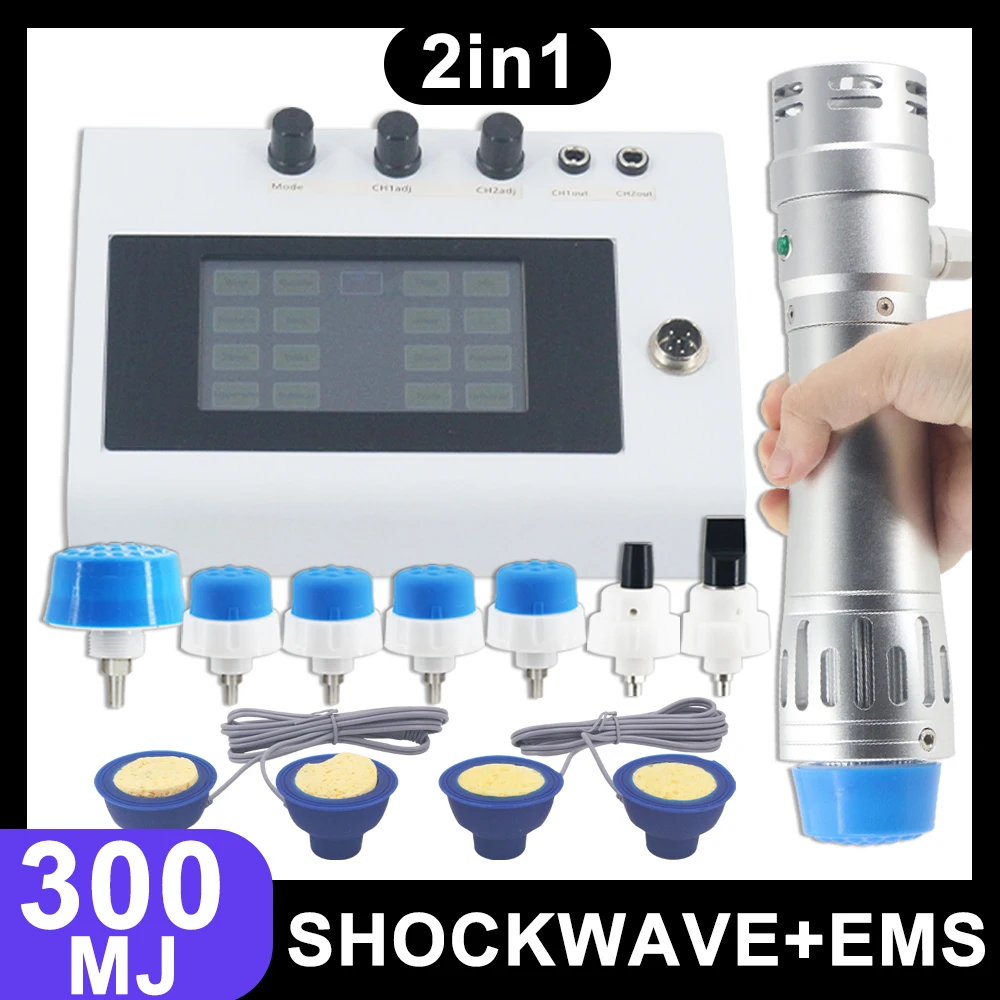 

Professional Shockwave Therapy Machine Electric Muscle Stimulation And Plantar Fascitis Massager 300MJ Shock Wave Instrument Ten