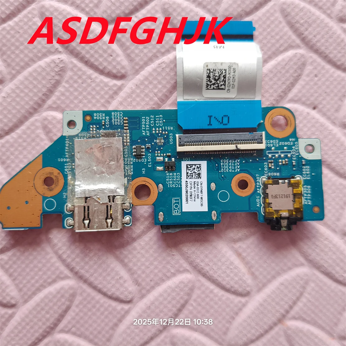 Laptop Right-Side IO Circuit Board with Cable for DELL for Latitude 3310 2-in-1 19A12-1 0YN0F7 YN0F7 19A12-1 TEST OK