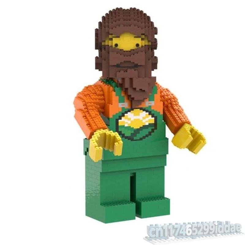 NEW 2222PCS Large Figure Farmer With Beard MOC Model Custom Puzzle DIY Creative Assembly Educational Blocks Character Toy Gift