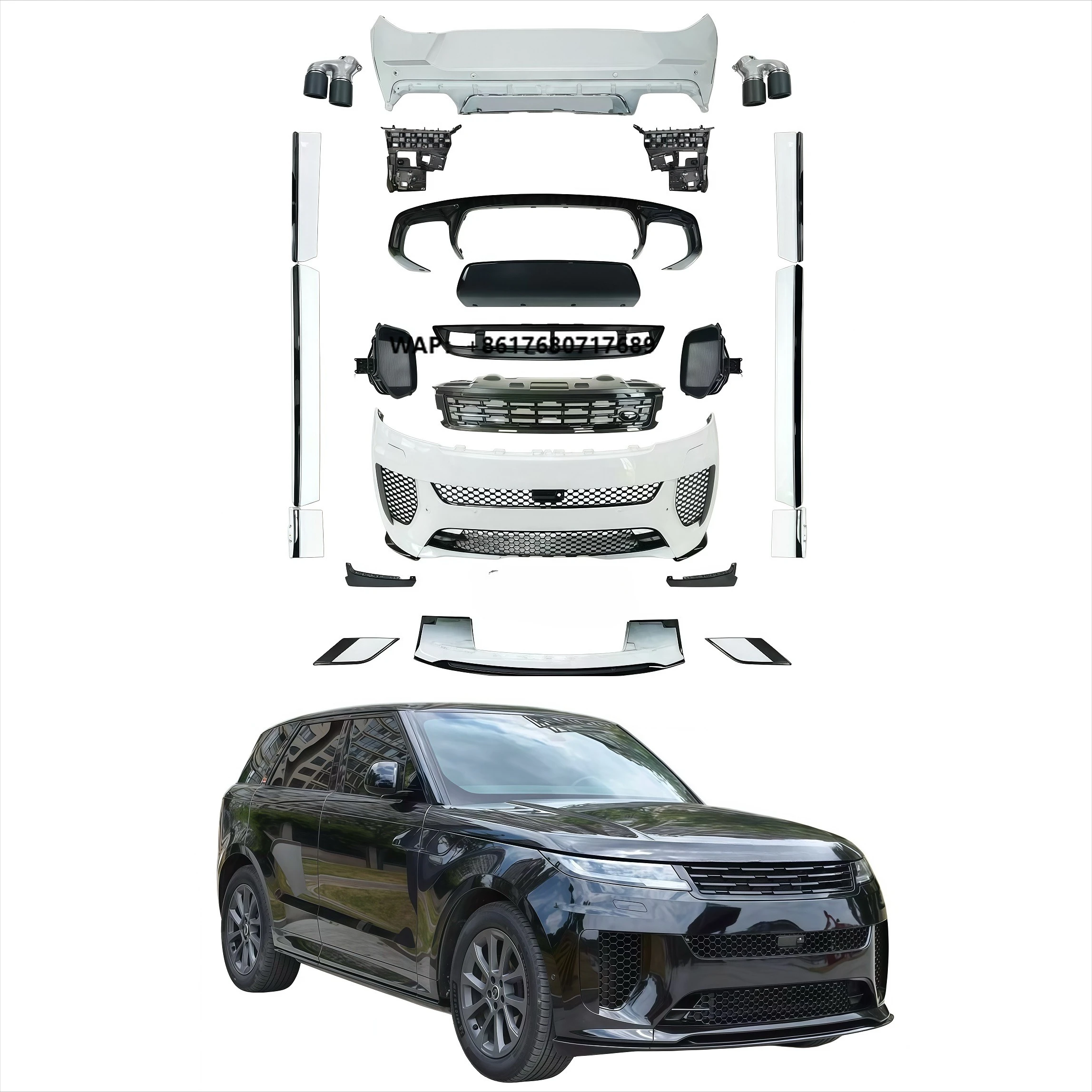 2023 SV Full Bodykit for Range Rover Sport L461 Upgrade to SV Style Body Kit Front Bumper Rear Bumper Exhaust Grille