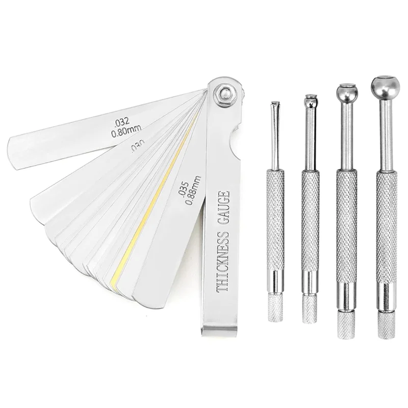 Набор телескопических датчиков диапазона от 1/8 до 1/2 дюйма и стального щупа с двойной маркировкой