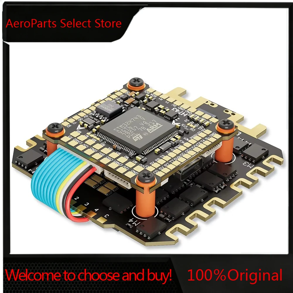 AeroPartsDAKEFPV H743 Stack ICM42688P Flight Controller with 120A 4in1 ESC 30.5X30.5mm 3-12S for FPV Freestyle Dr-ones Metal Par
