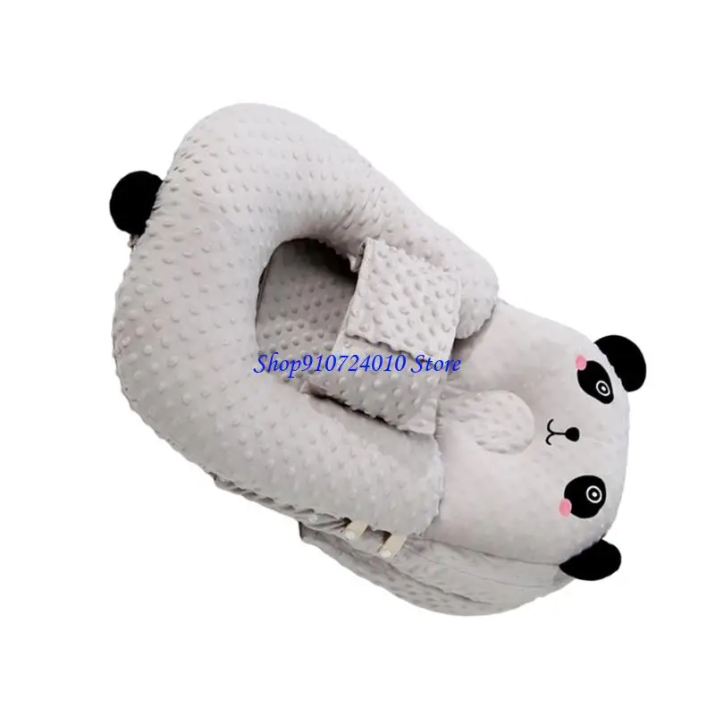 77HD وسادة تغذية الطفل قابلة للتعديل بتصميم مضاد للاختناق مع غطاء قابل للإزالة مصنوع من القطن ثلاثي الأبعاد لتوفير الراحة