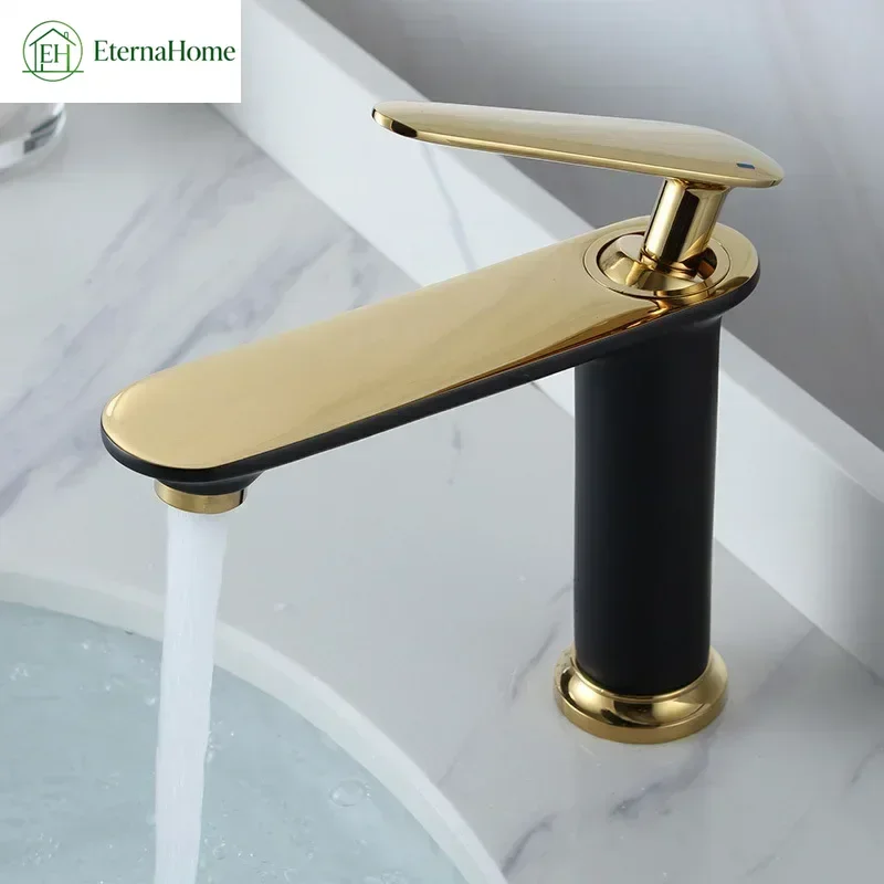 Basin Faucets Mixed Colors Black/Chrome/Gold Modern Design Hot & Cold Water Mixer Undercounter Basin Taps Bathroom Accessories