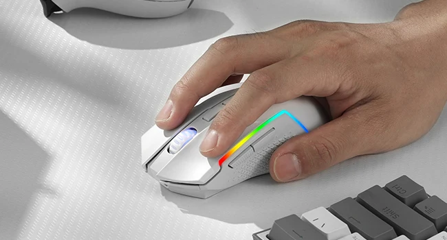 Redragon M693 Wireless/Wired BT & 2.4G Bluetooth Gaming 8000 DPI Mouse 3-Mode Connection RGB Backlight for PC/Mac/Laptop