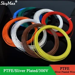 5M/10M PTFE Silver Plated Wire 30AWG - 10AWG High Purity OFC Electronic HiFi Audio Speaker Headphone DIY Signal Copper Cable