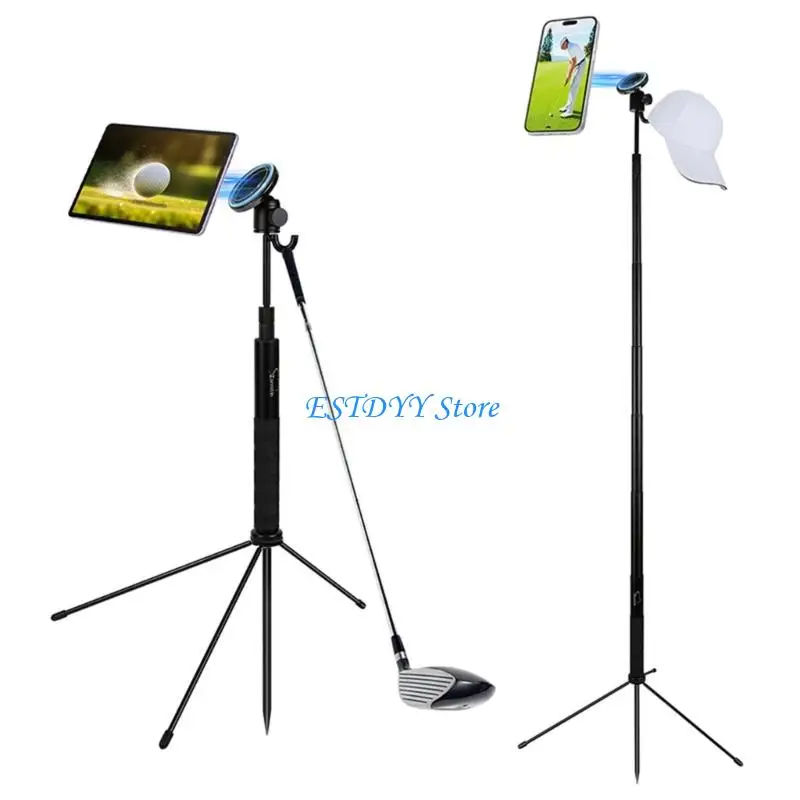 G6DE Aluminum Golf Training Phone Mount Base Universals Camera Stand