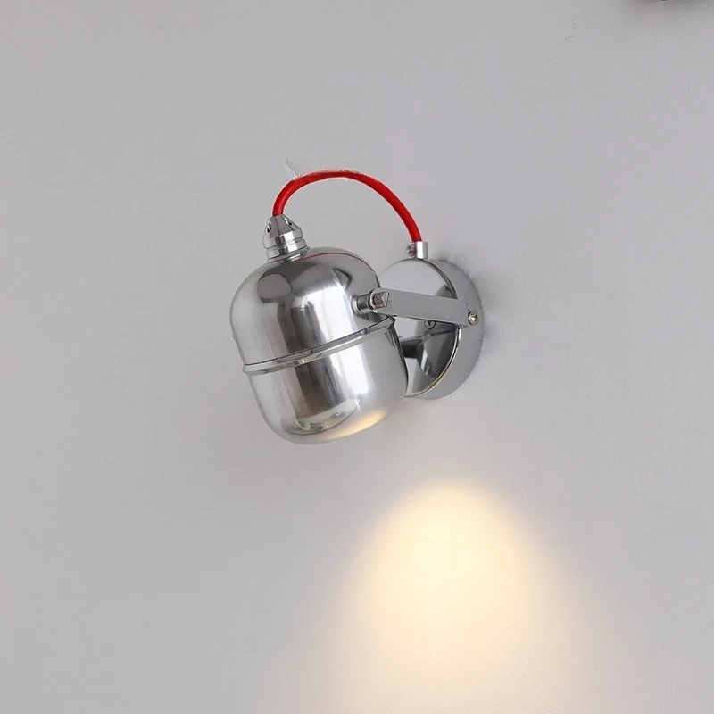 Moden Industrial Style Oval Electroplating Aluminium Wall Lamps Minimalist Living Room Bedroom Restaurant Corridor Sconces Light