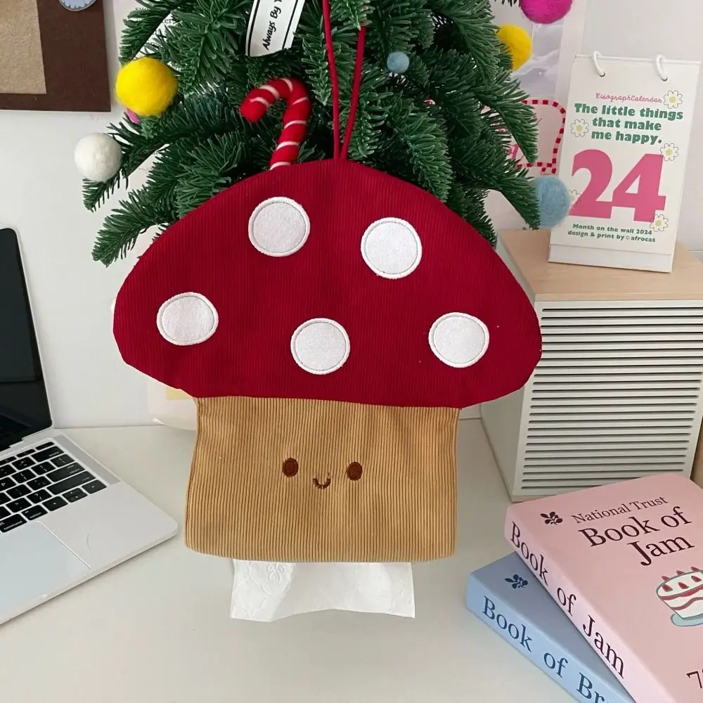 

Household Mushroom Wall Mounted Tissue Box Multifunctional Cute Creative Tissue Cover Cartoon Design Paper Box Car Rear Car