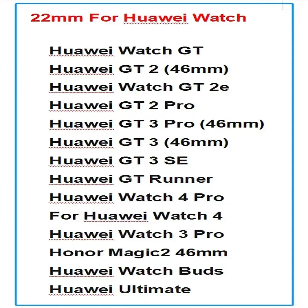 Huawei Watch用シリコンスポーツストラップ,46mm, 22mm,ブレスレット,Huawei Watch 4,pro,gt,3,se,gt3,gt3,gt2,gtランナーに適しています新規