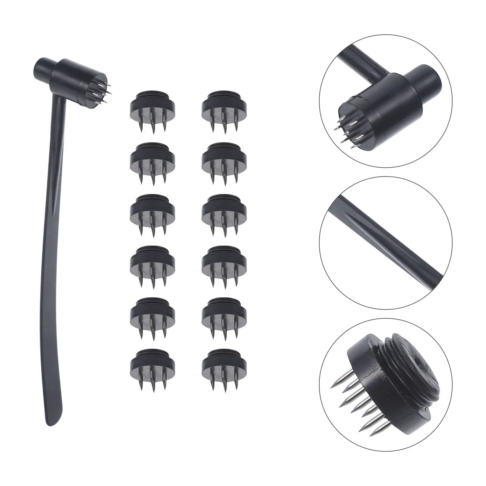 

1 Box Detachable 7-Star Plum Blossom Needle Set Skin Hammer Therapy Needles for Nerve Stimulating and Circulation Enhancing