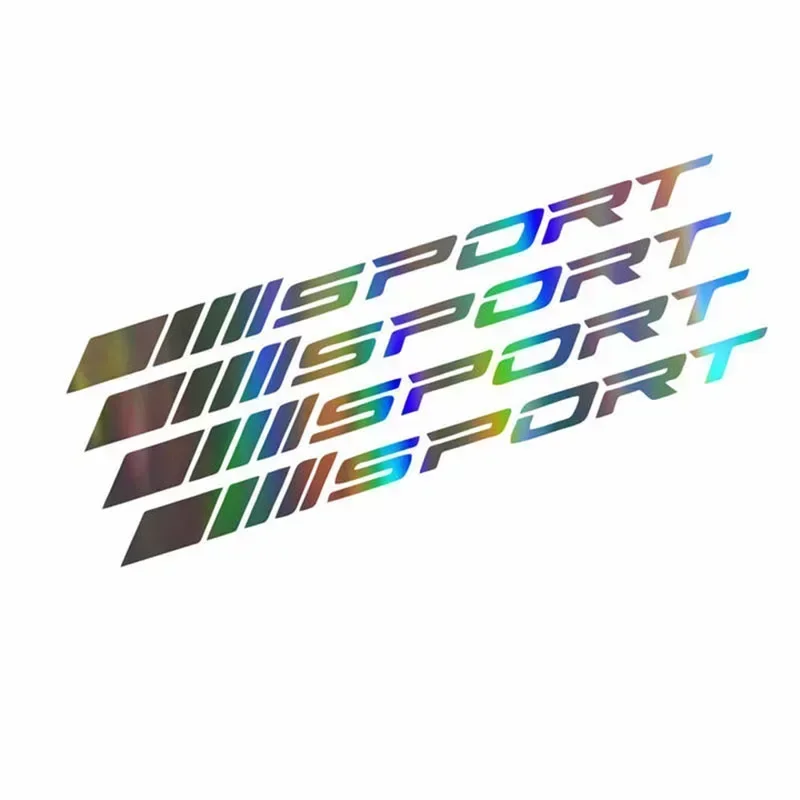 Pegatinas de coche de moda, 4 piezas, llantas de ruedas, carreras deportivas, pegatinas decorativas de rayas DIY, emblema, estilo de coche, SUV, accesorios para camiones