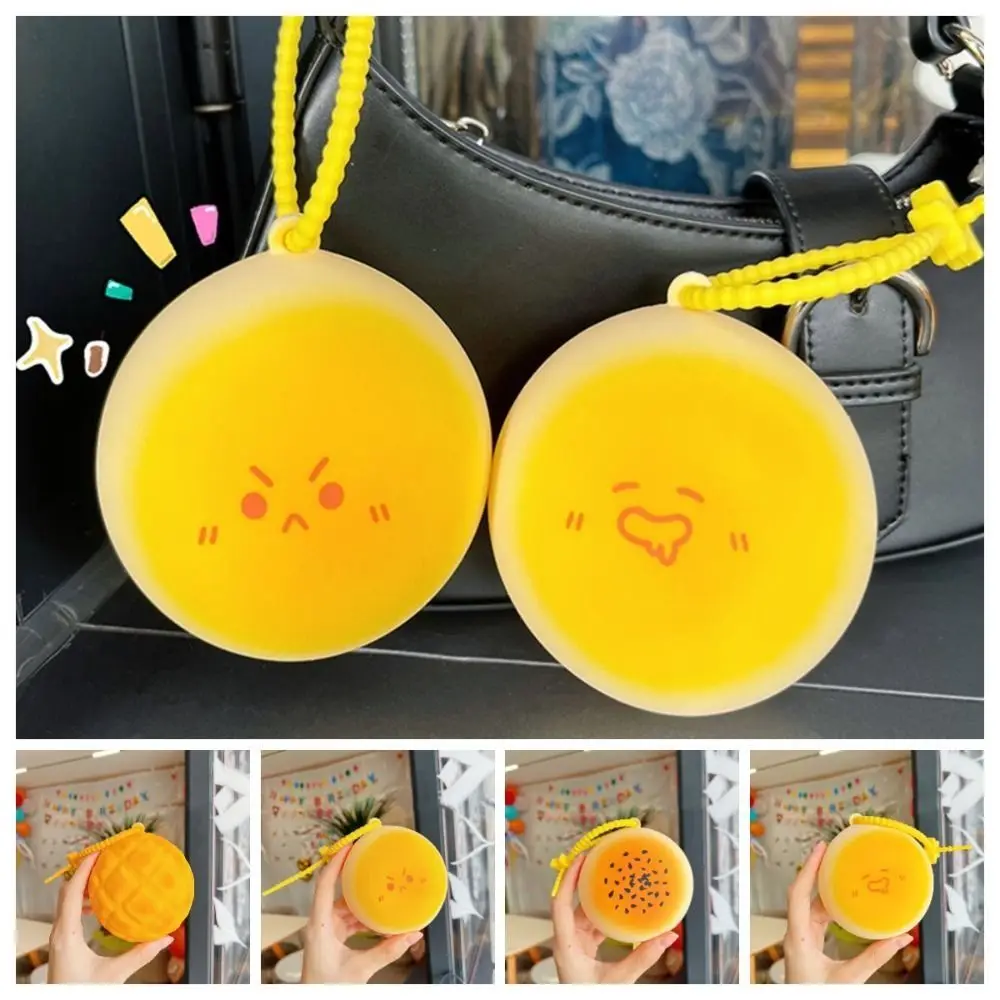 

Lovely Design Cute Dessert Coin Purse Key Chain Cartoon Food Lanyard Mini Silicone Earphone Bag Silicone Earphone Case