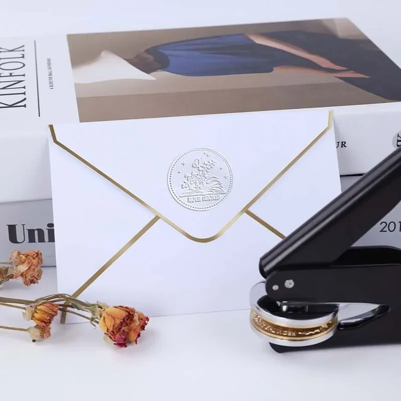 Diy Custom Book Embosser Stamps Constellation Theme Personalized Logo Design Embossed Stamp for Diy Wedding Library Book Seals