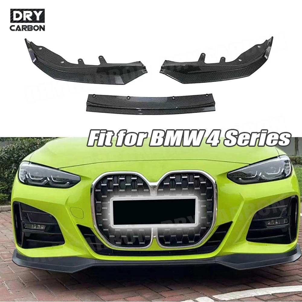 

Car Front Bumper Splitter Lip Diffuser Body Kit Spoiler Guard For BMW 4 Series G22 G23 M Sport 2021-2023 Deflector Cover 3PCS