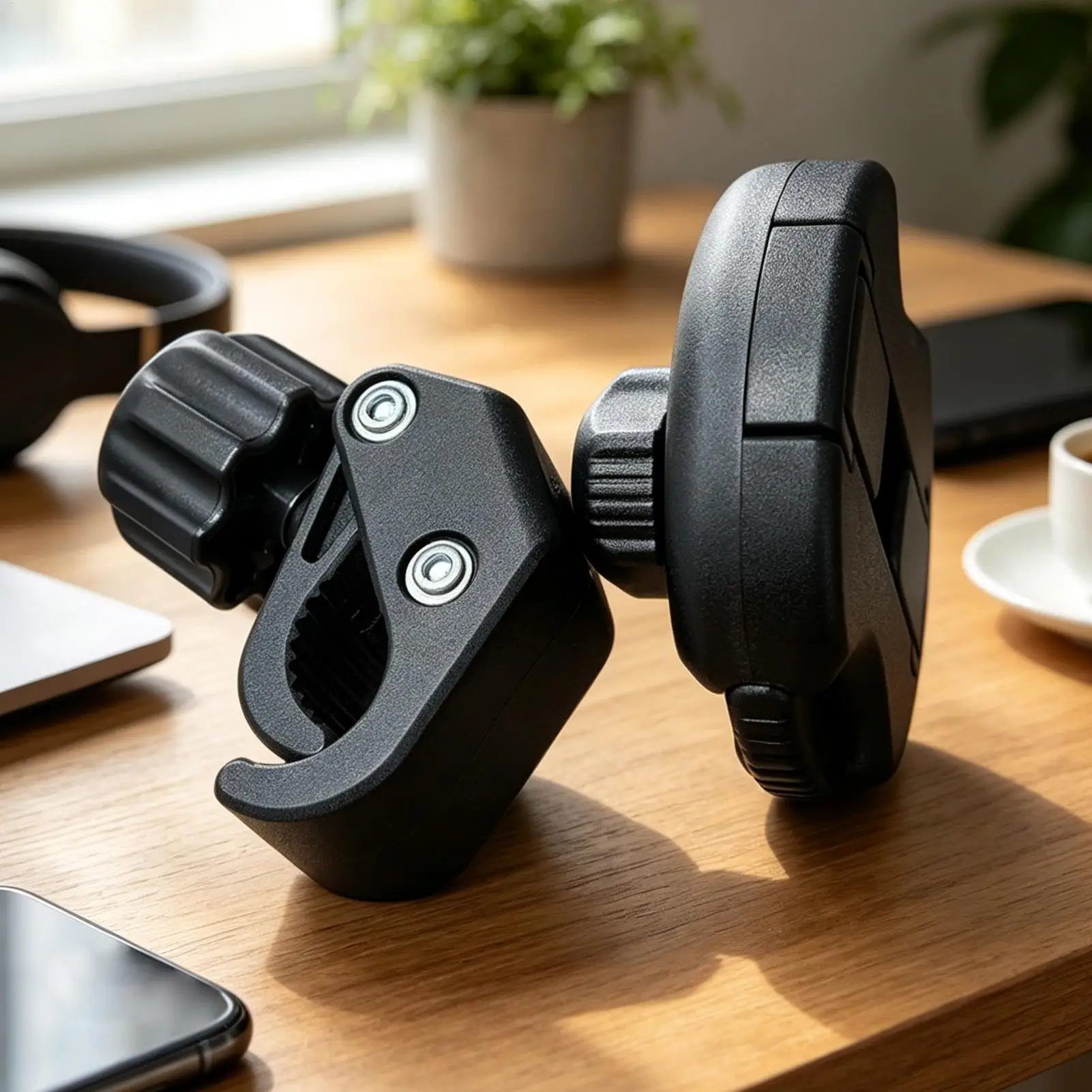 Stroller Mount Phone Holder Rotatable Golf Cart Electronics Organizer Stroller Phone Mount With Clamp For New Parents Women Men