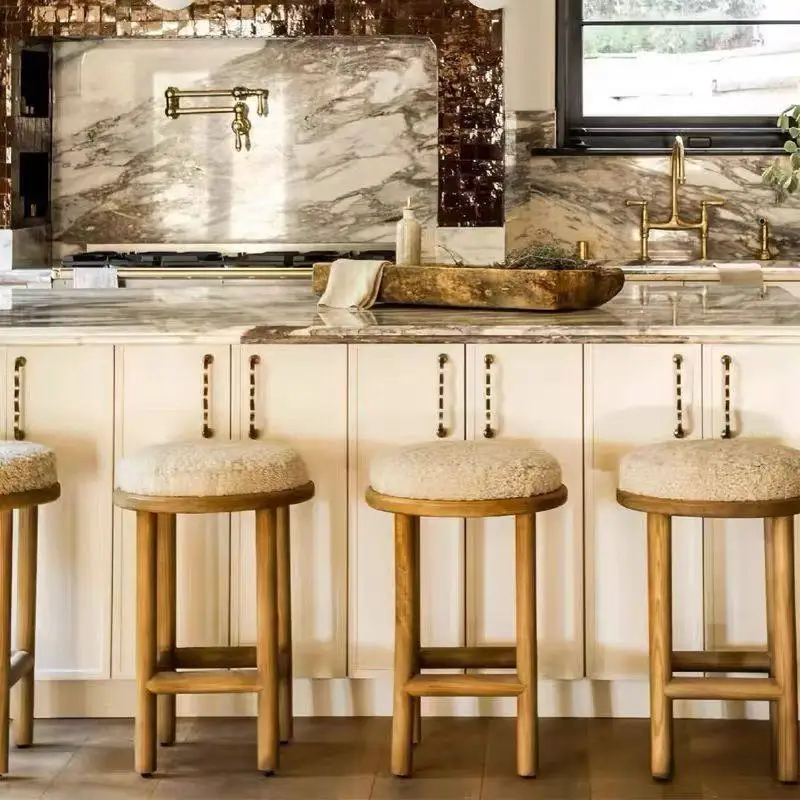 

Барный стул с высокой спинкой: комфортный, современный, элегантный, в скандинавском минималистичном стиле, металлический, для помещений, мебель для бара