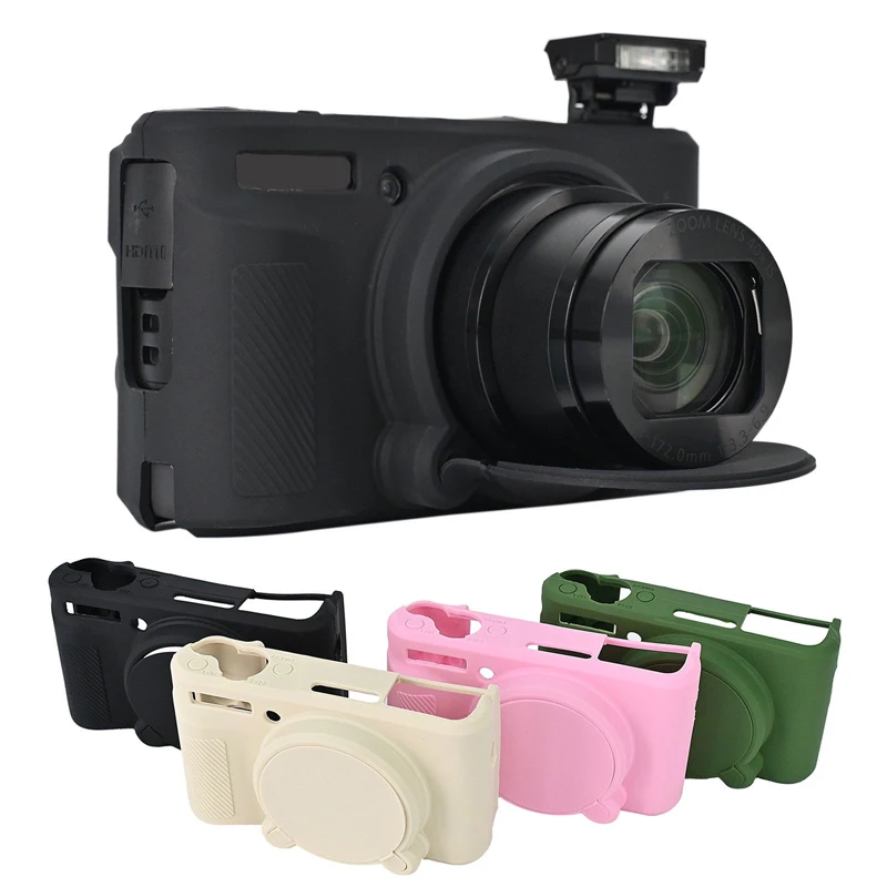 Silicon Armor Skin Case Body Cover Protector for Canon PowerShot SX740 SX740HS SX730 Mirrorless Camera Shell Protective Soft Bag