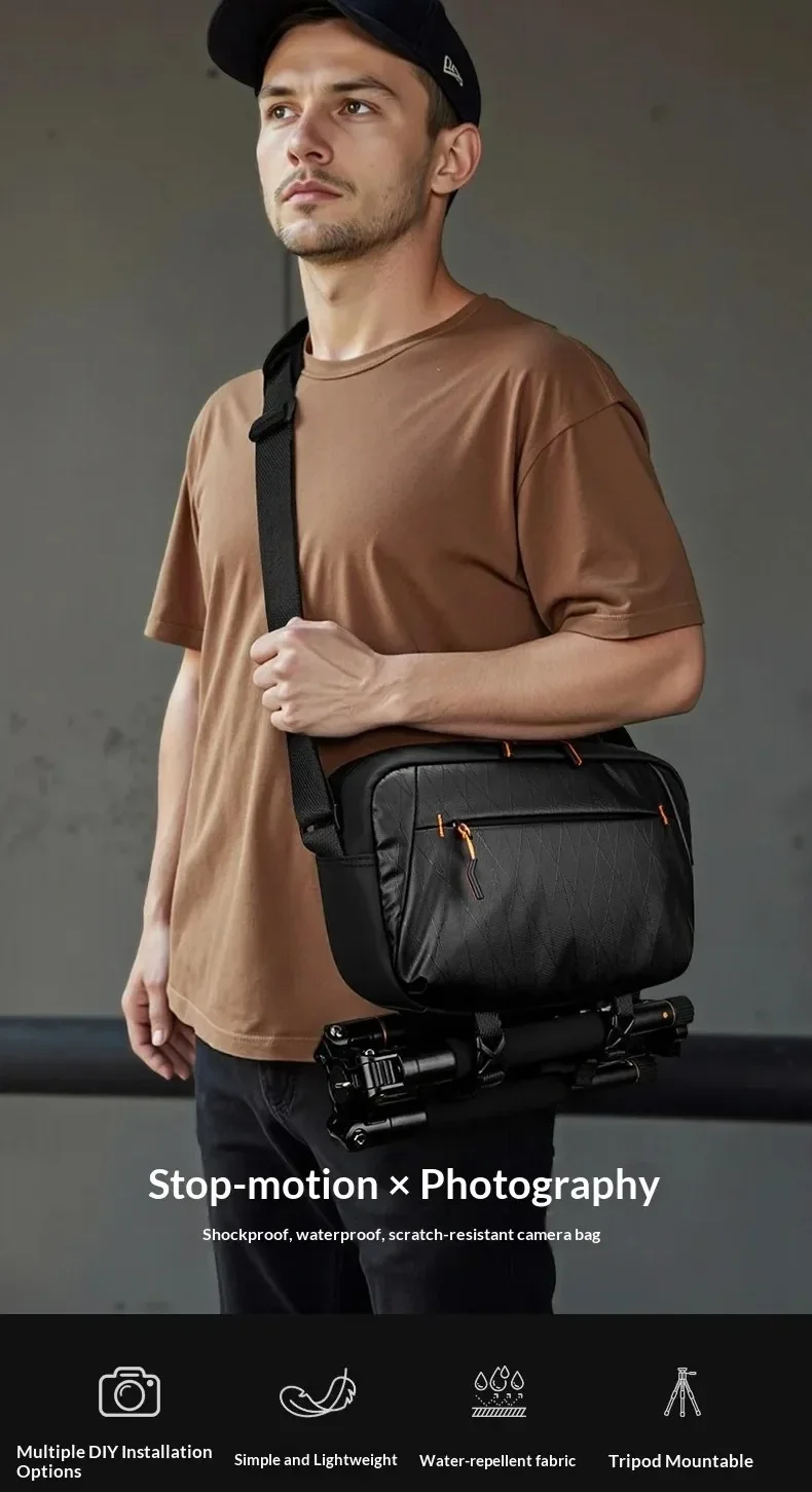 Camera strap bag, waterproof photography crossover camera bag, mirrorless camera shoulder bag