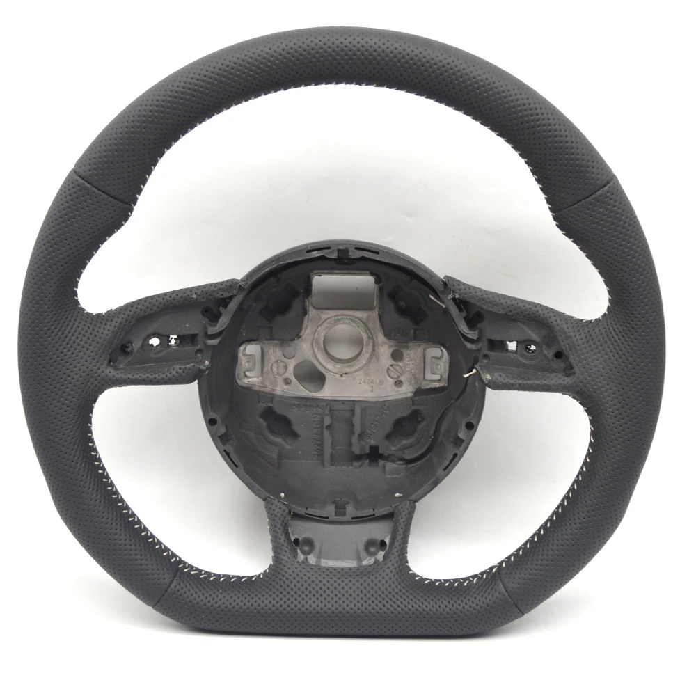 

Perforated leather For Audi B8 A3 A4 A5 A6 A7 Q3 Q5 Q7 fully perforated steering wheel flat bottom steering wheel campaign