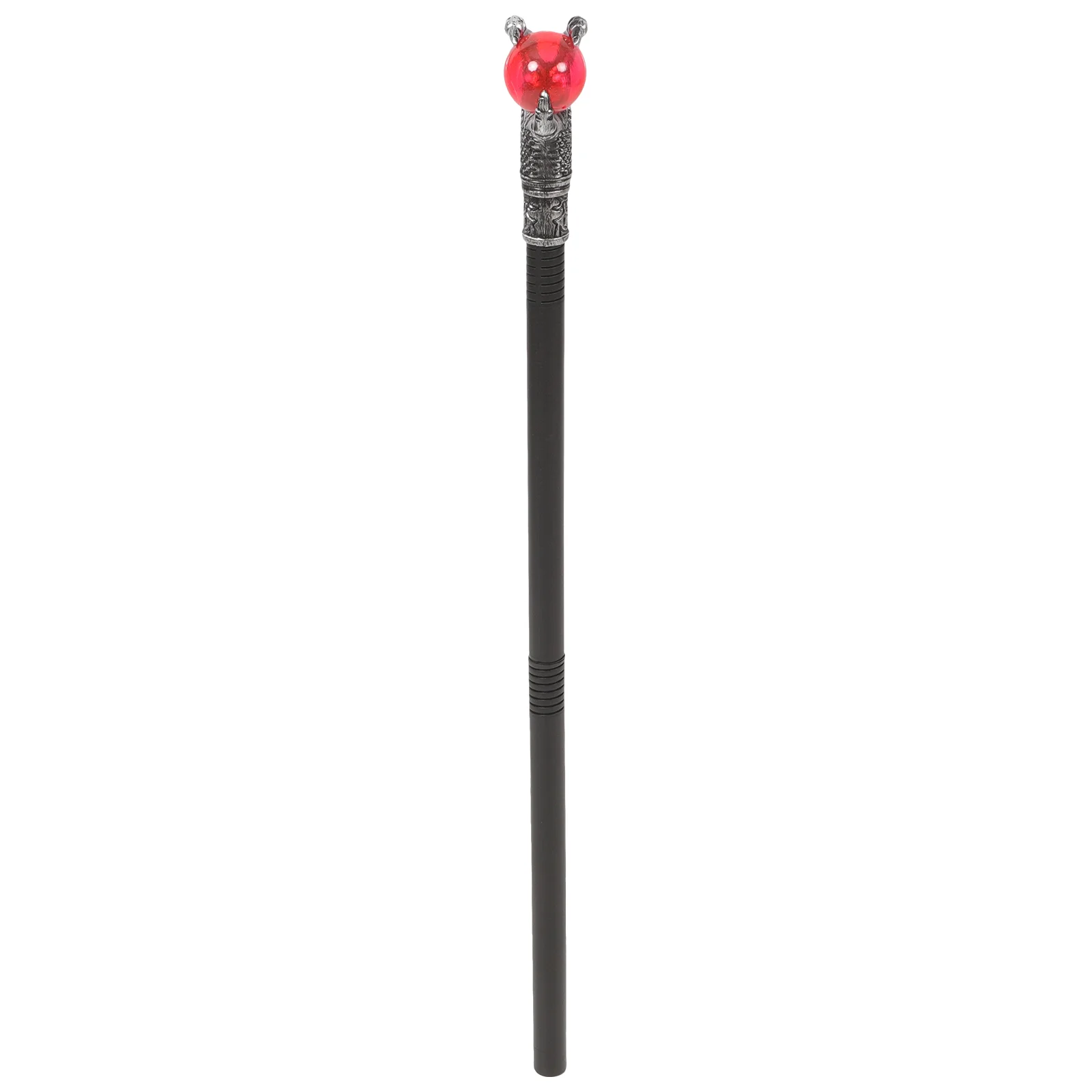 

King Scepter Toy Halloween Cosplay Walking Stick Prop Wand Grab The Ball Cane Plastic