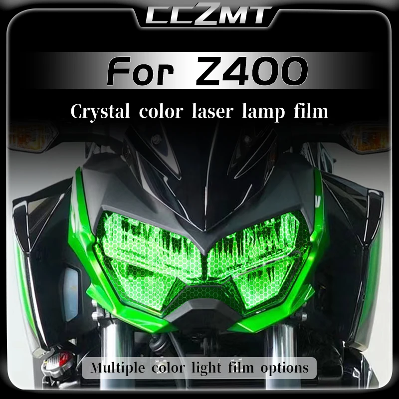 

For Kawasaki Z400 z400 headlight film protective film transparent film honeycomb laser light film modification