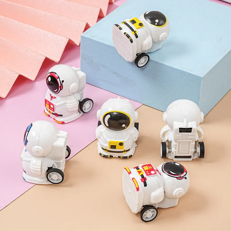 10 pz/borsa Creativo Mini Astronauta Tirare Indietro Giocattoli Novità Tirare Indietro Giocattoli Del Fumetto Tirare Indietro Auto Giocattolo Per Bambini Festa Di Compleanno Favori