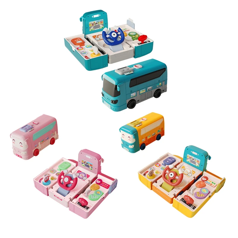 Baby Deformation Toy Car Baby Simulation Bus School Bus Boys Inertia Multifunctional Car Driving Simulation Toys