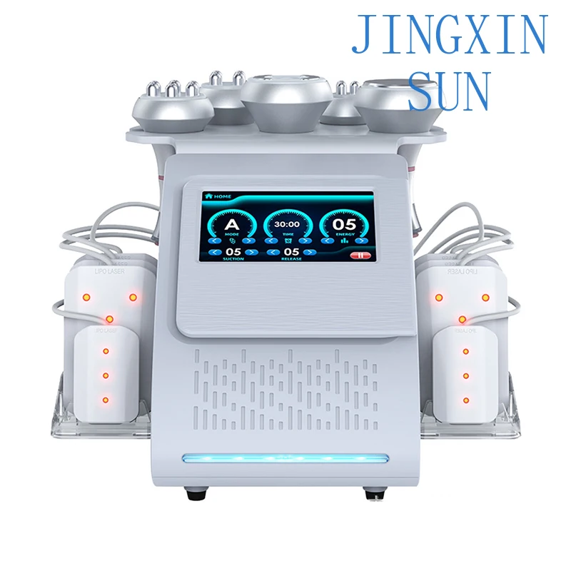 Desktop 80K six-in-one beauty instrument Multi-polar RF negative pressure micro-electric body beauty thermal energy massage shap