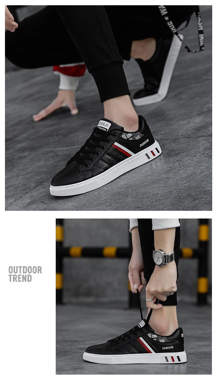 Herren-Herbst-Freizeitsneaker, Skate-Schuhe mit Streifendesign, Bieten Guten Komfort, Atmungsaktiv und Bequem – Detail 16