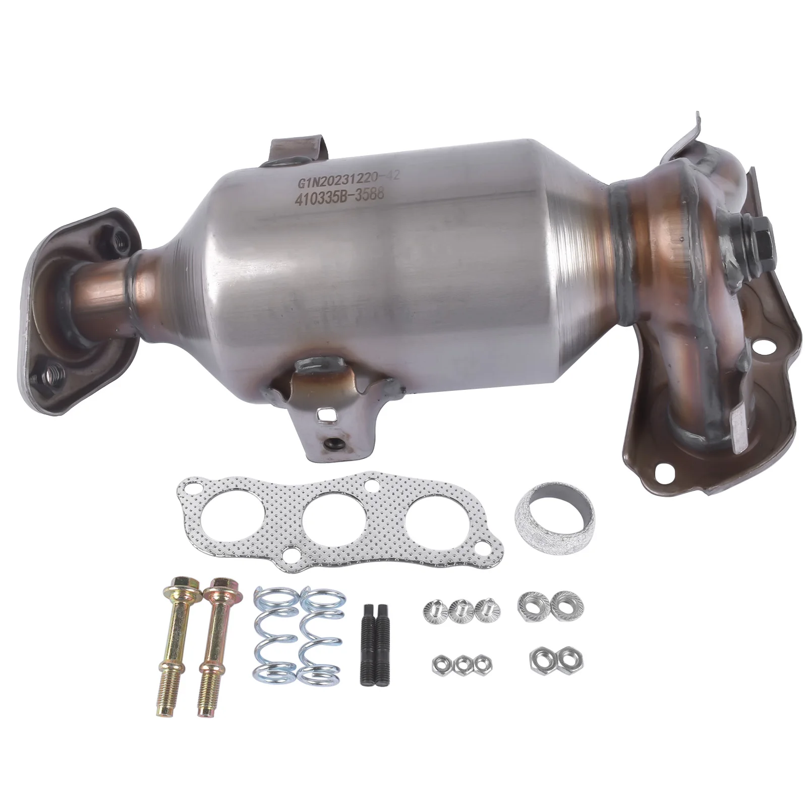 AP02 Catalytic Converter with Fitting Kit 0342L5 BM91263H for Citroen C1 Peugeot 107 Toyota Aygo 1.0 12V EURO 4 3