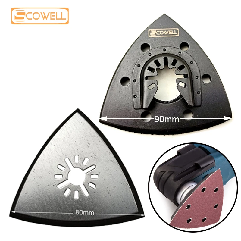 Multi Tools Sand Paper Hook Loop Triangular Sanding Pad Polish DIY Tools Multifunction Oscillating Renovention Machines