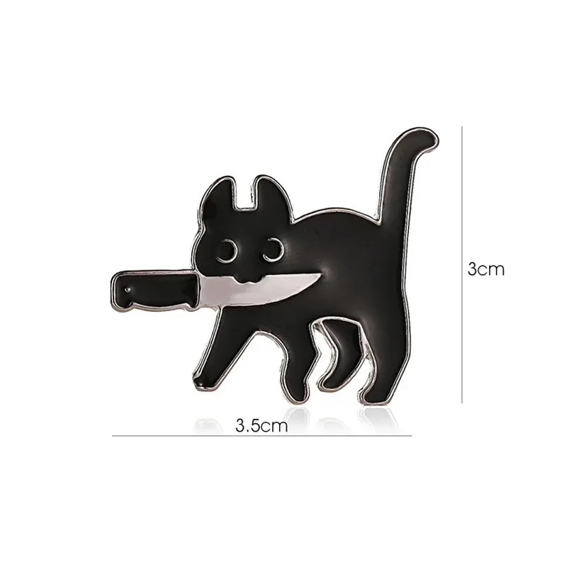 Catuni لطيف القط المينا دبوس بروش مضحك الحيوان الحبل التلبيب معطف حقيبة شارة اكسسوارات هدية للنساء الرجال الأصدقاء