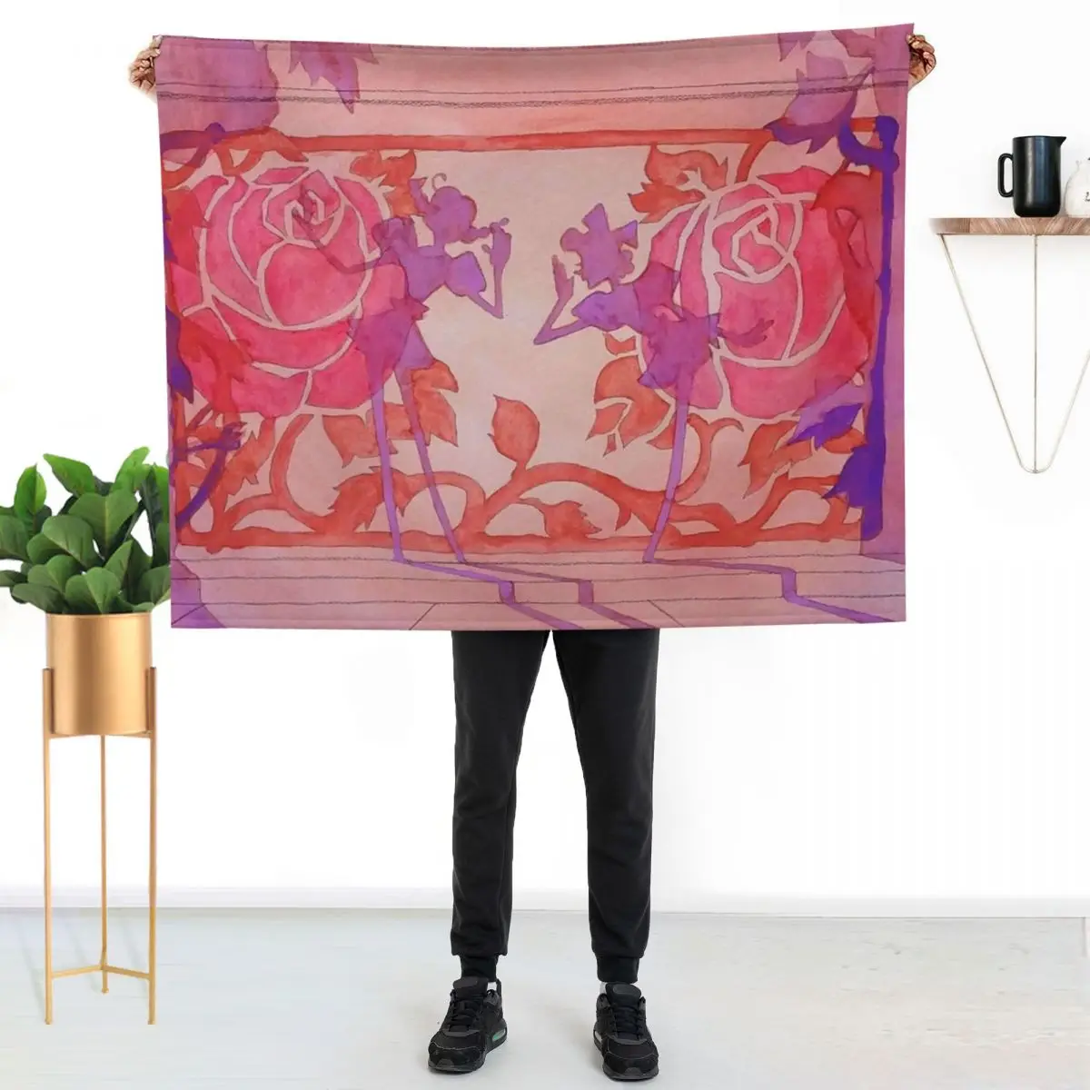 Utena Shadow Girls Throw Blanket Portable Lightweight Blanket for Travel Camping