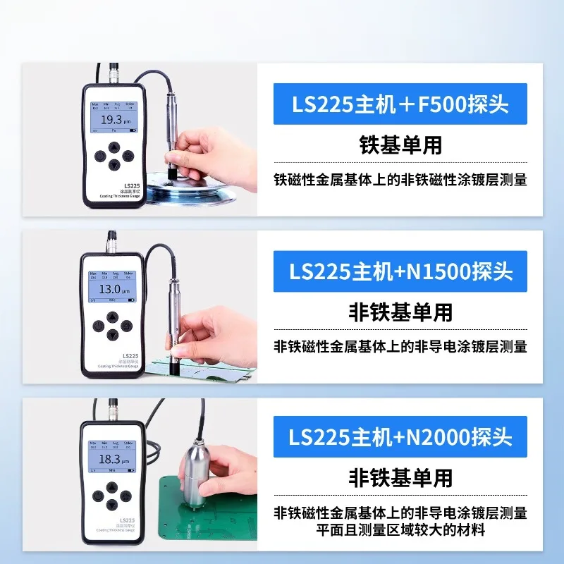 High Precision Coating Thickness Gauge Aluminum Anodized Film Meter Magnetic Galvanized Zinc Plating Paint Layer Tester Digital