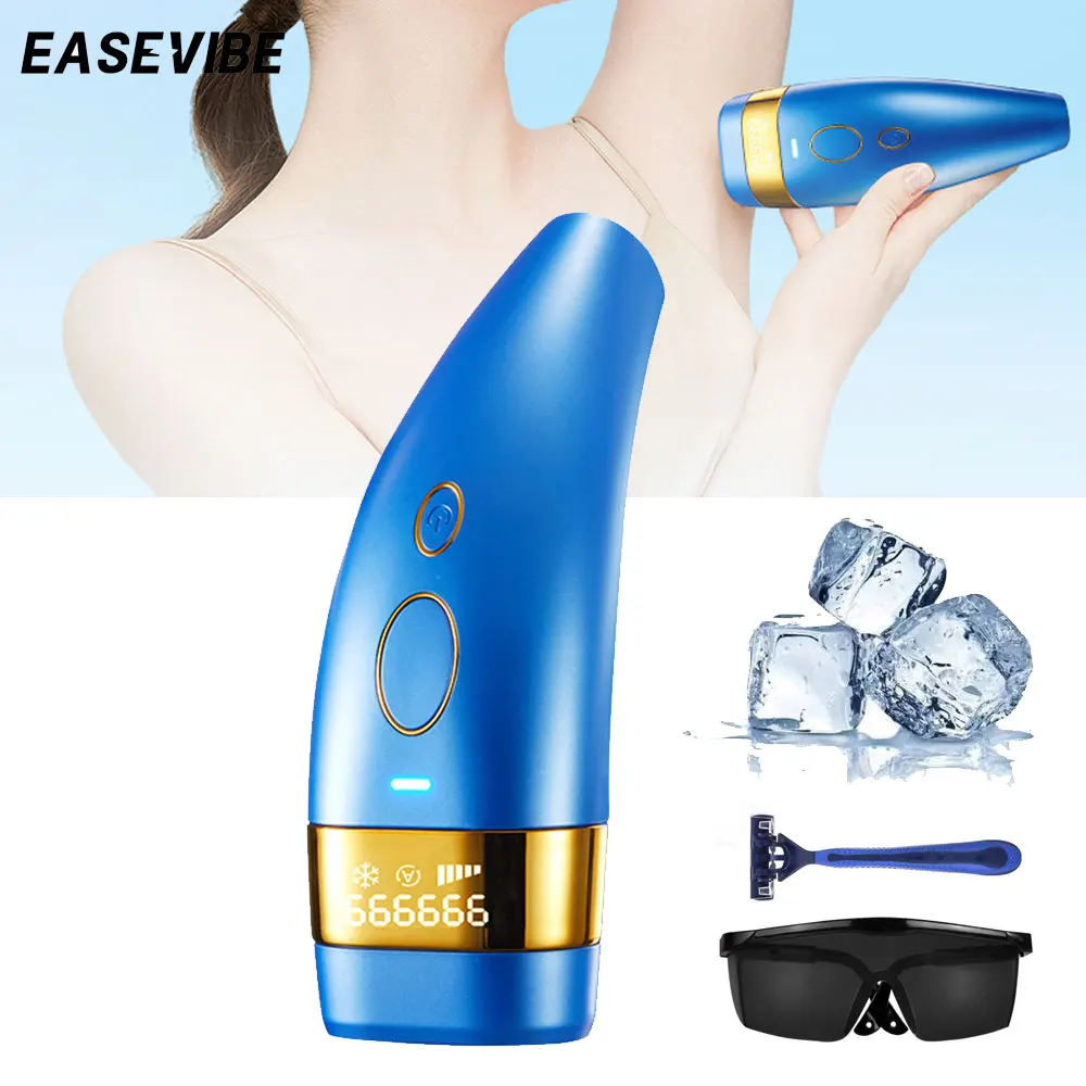 Easevibe Ice Cooling IPL Urządzenie do usuwania włosów Analgia Laserowy żeński depilator elektryczny 999999   Do włosów bikini na całe ciało