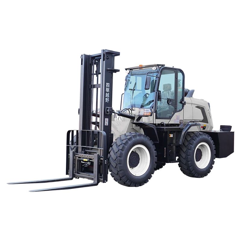 Chinese Rear Wheel Steering 4WD Road Forklift 6 Ton Yunnei Engine National IV Emission All Rough Terrain 7m Lifting