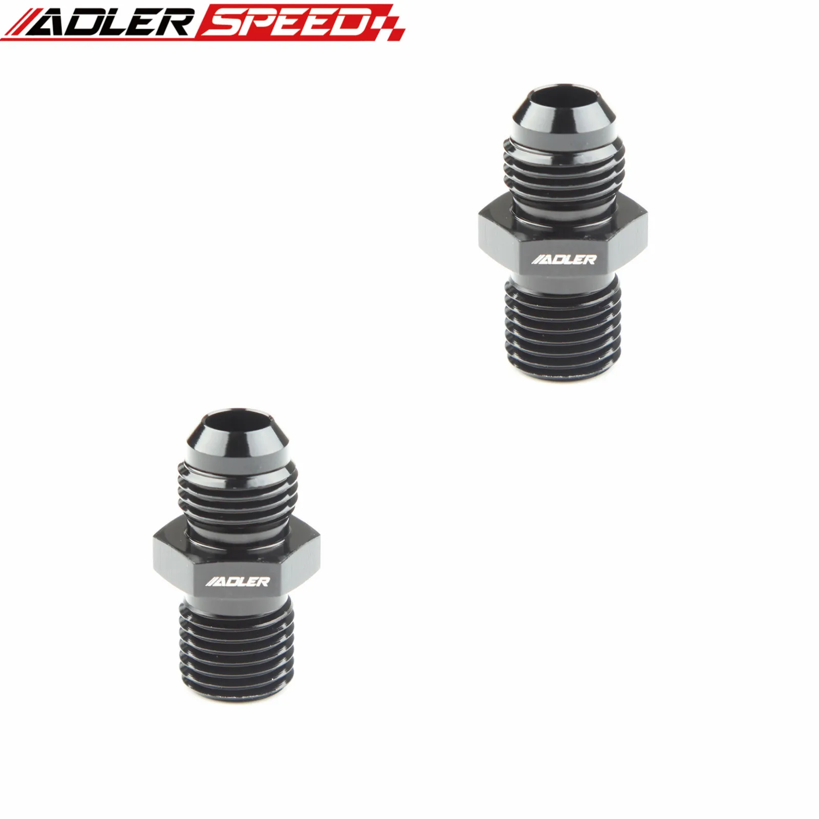 2pcs/1pcs 6 AN AN6 Male Flare To M14 x 1.5 Metric Straight Aluminum Fitting Blue/Black