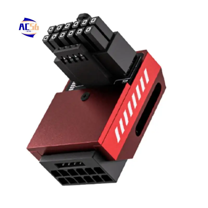 

AC56-12V16pin угловой поворотный разъем адаптер питания 12VHPWR разъем графического процессора «папа-мама» для настольной видеокарты