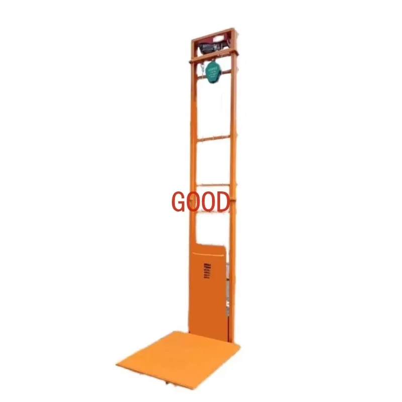 Hydraulic lifting platform electric hydraulic lifting small cargo elevator household cargo lifting platform simple anti-fall