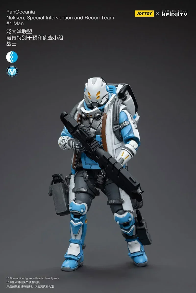 

In Stock JOYTOY Infinity 1/18 PanOceania Nokken Special Intervention and Recon Team Man Action Figure 10.8cm Mini Soldier Figure