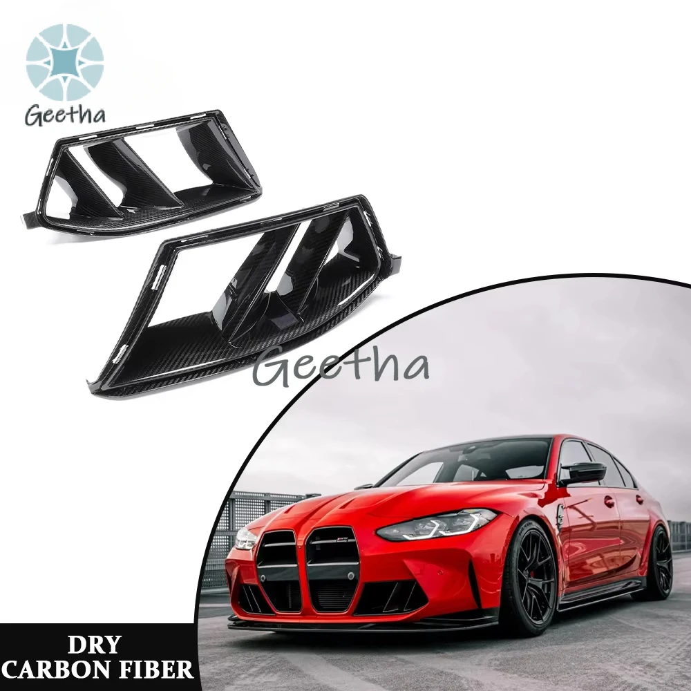 

Factory Wholesale Dry Carbon Fiber R44 Style Ducts for BMW M3 G80 M4 G82 G83 Front Bumper Vent Trim Dual Fin Ducts Cover Trims