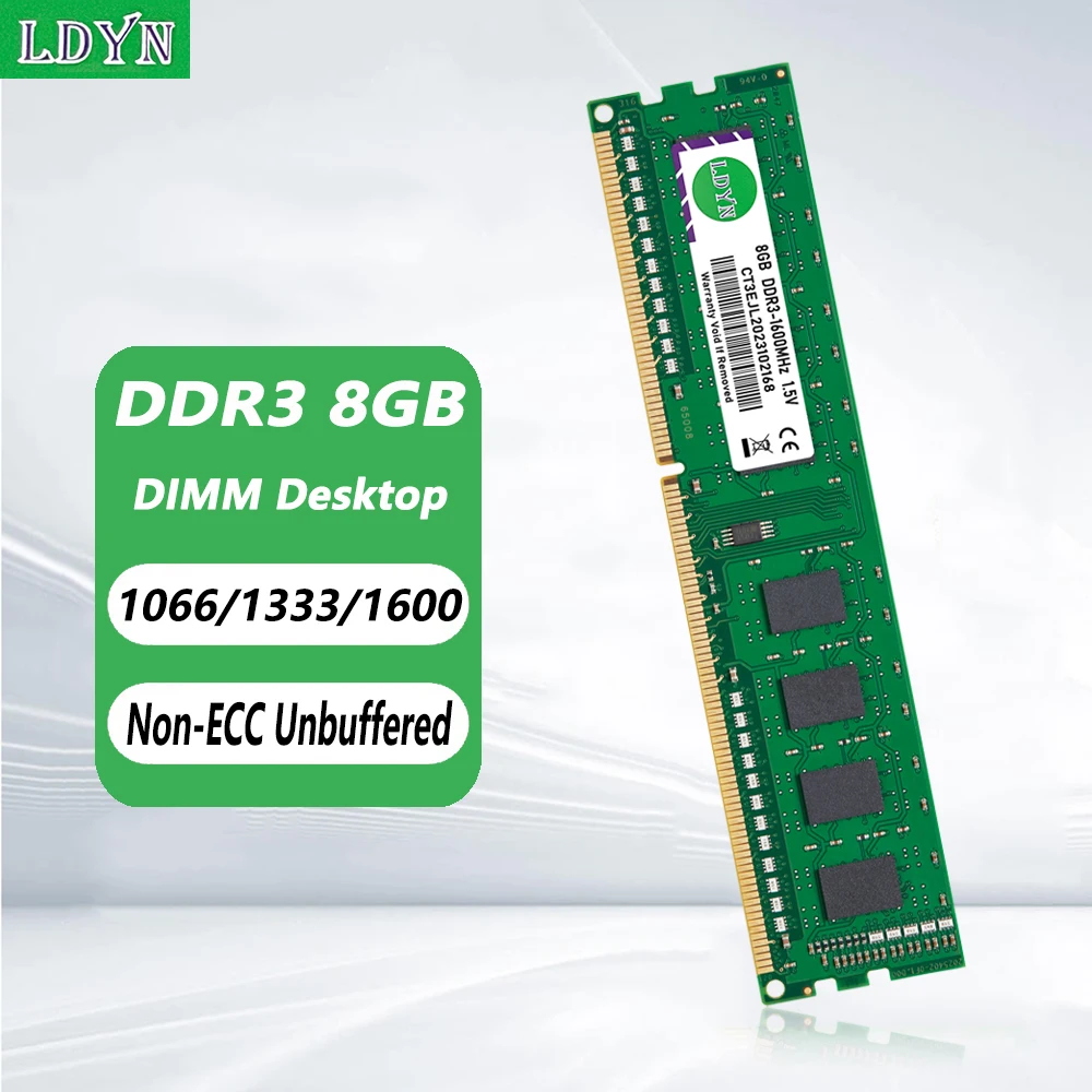 LDYN DDR3 8GB Desktop Memory Ram PC3 1066 1333 1600Mhz 8500 10600 12800 1.5V 240Pin Non-ECC DIMM Memoria Ram